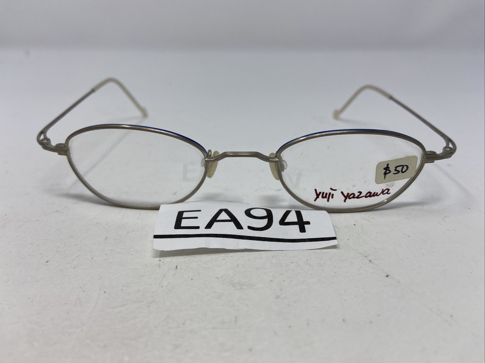 Yuji Yazawa Japan YY957 HLS 44-21-140 White/Blue Full Rim Eyeglasses Frame EA94
