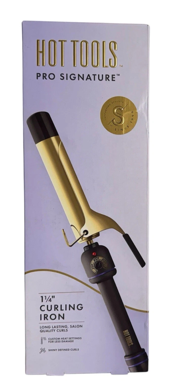 HOT TOOLS 1 1/4″ Curling Iron 430°F REFURBISHED Gold Long Lasting Hair Curler