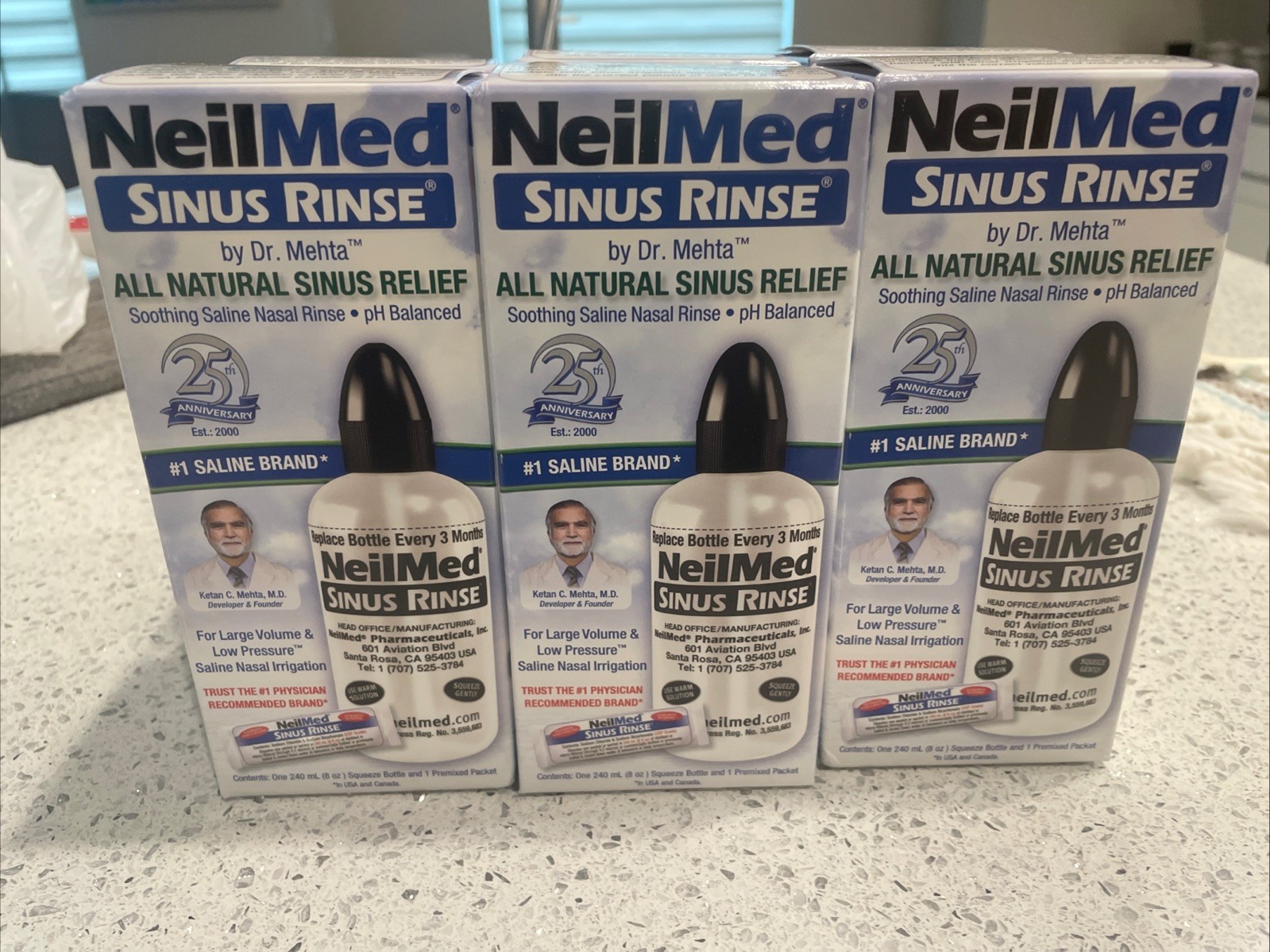 NeilMed Sinus Rinse New Sealed 6pcs Bottles 8 OZ+8 Packet Exp: 11/2029