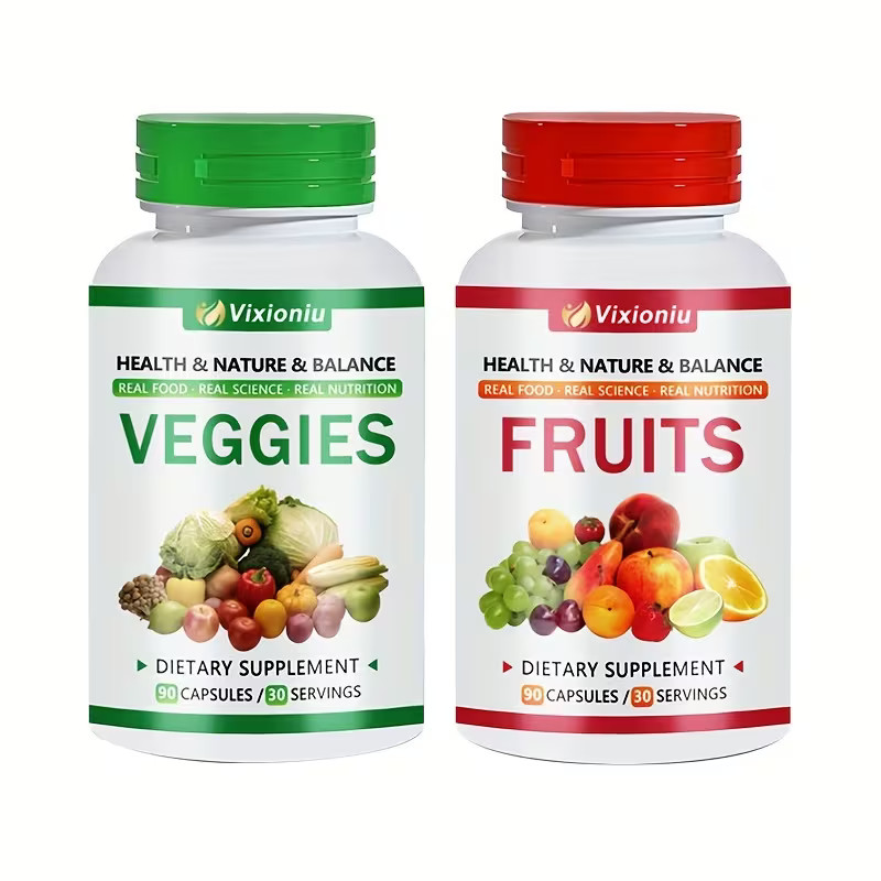 180 Capsules, Fruits & Veggies Supplements – 90 Fruits & 90 Vegatables Capsules