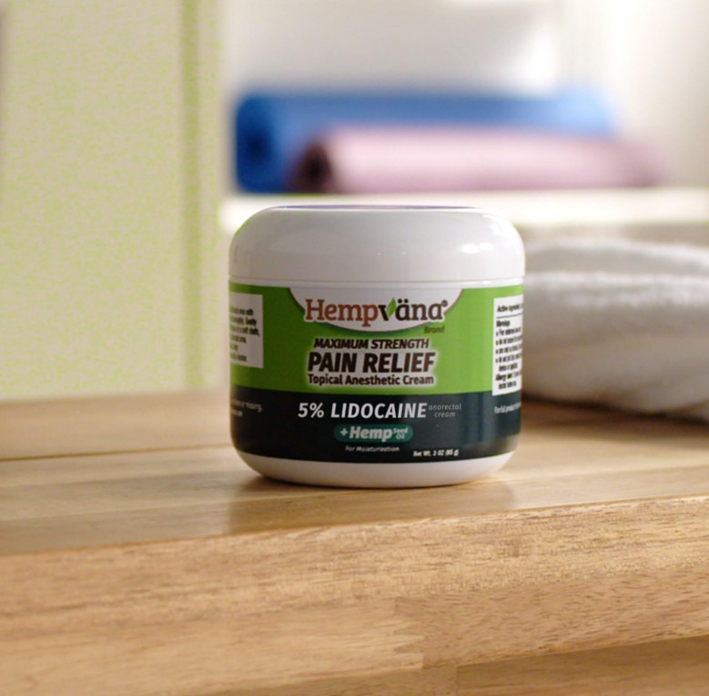 Hempvana Lidocaine Relief Cream Maximum Strength Muscle & Joint Pain Relief 3oz