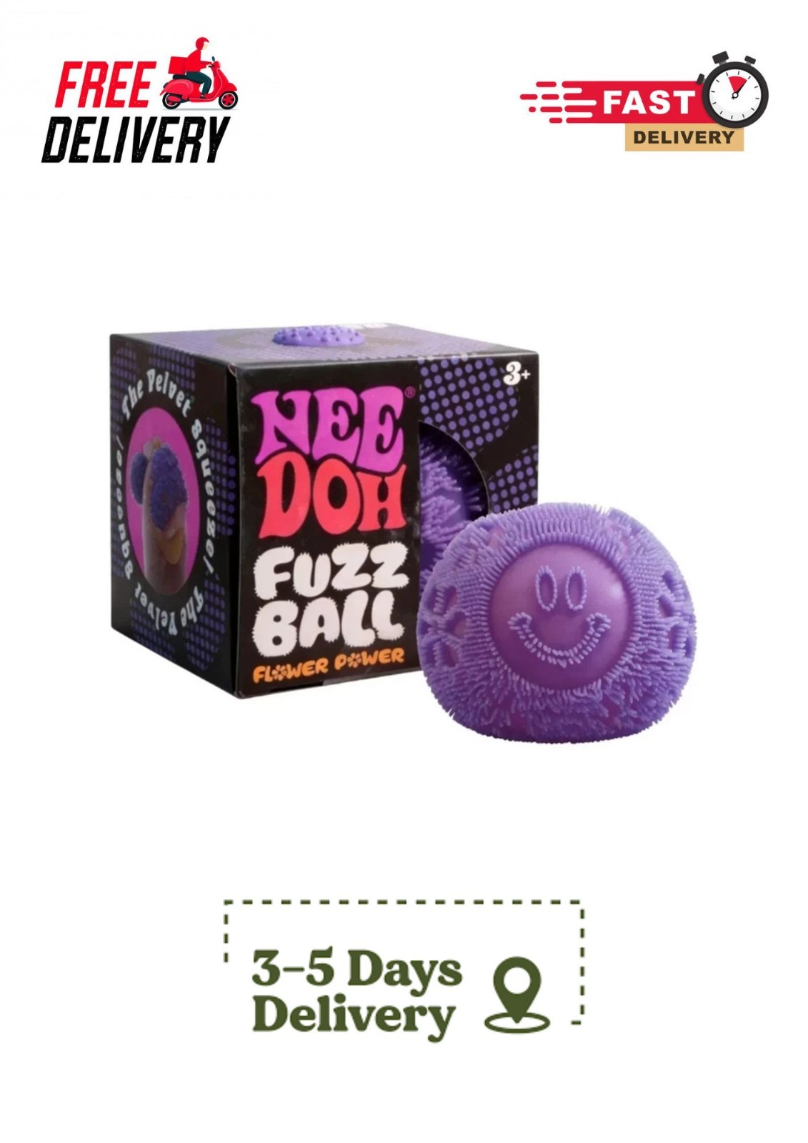 NEEDOH Wonder Waves Fuzz Ball Squishy Stress Ball Nee Doh Fuzzball