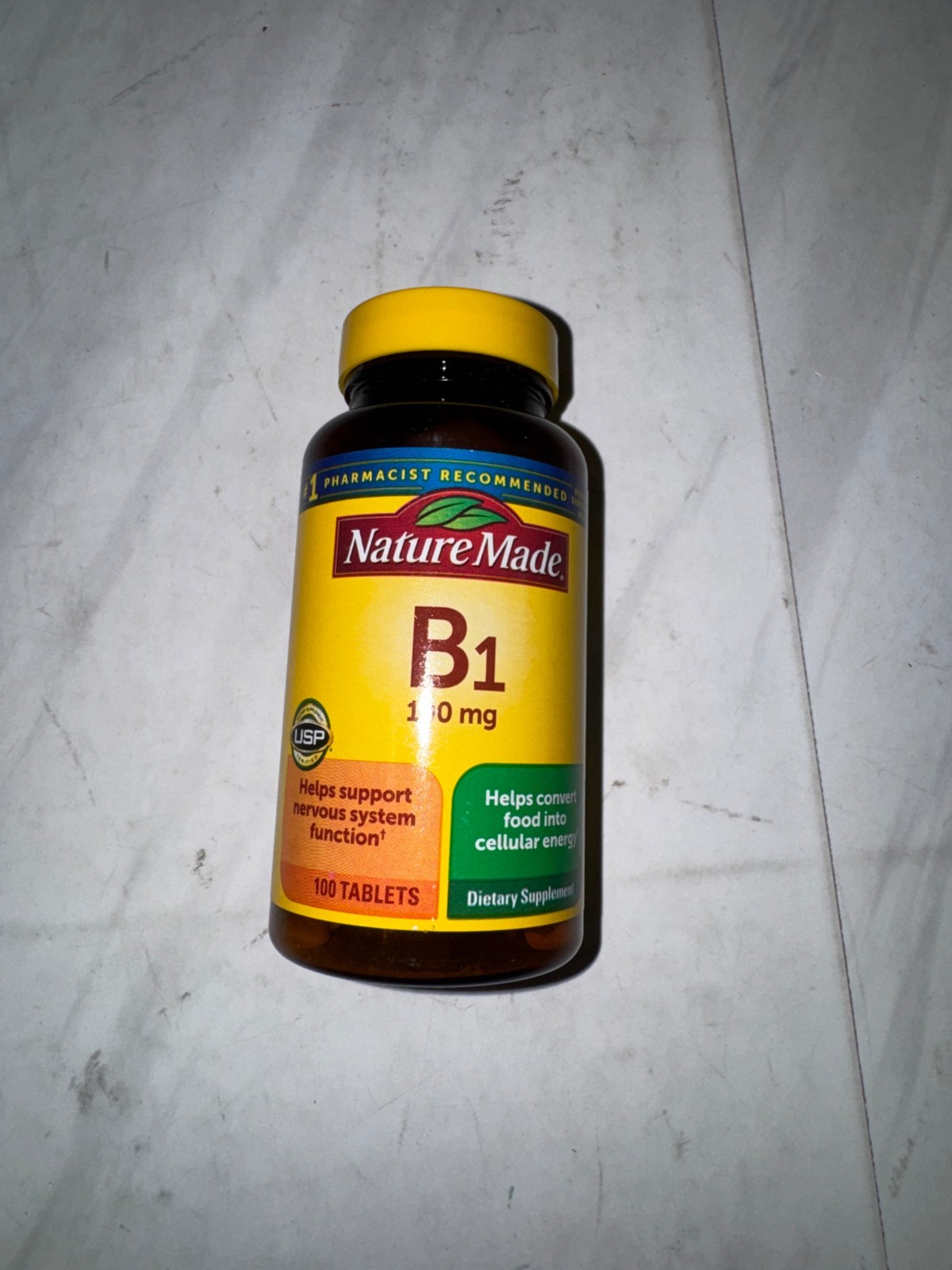 Nature Made Vitamin B1 100 mg, Energy Metabolism, 100 Tablets Exp 03/2029