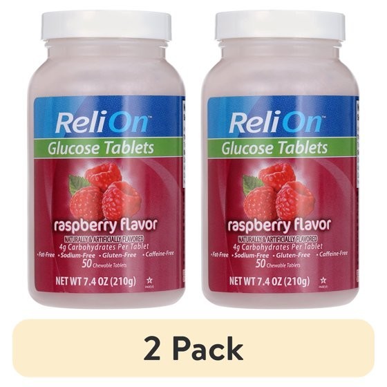 Relion Raspberry Glucose Tablets, 50 Count – Free Shipping USA. Pack of 2