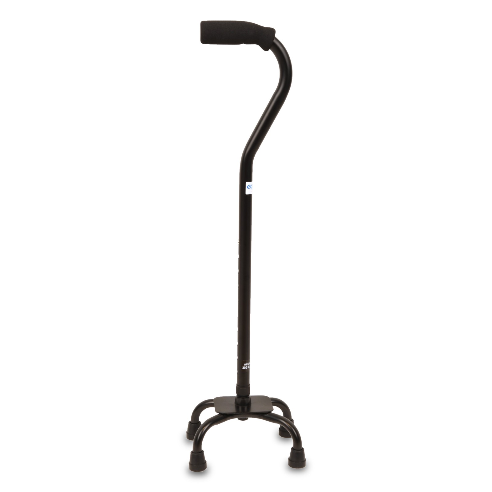 Quad Walking Cane with Small Base – Height Adjustable, 300 Lb Capacity