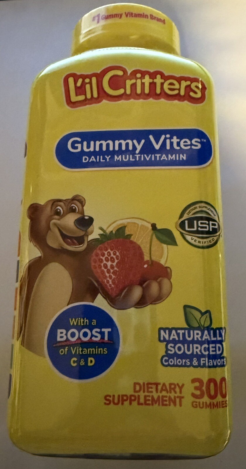 290 Count Lil Critters IMMUNE C Plus Zinc Vitamin C D GUMMIES Dietary Supplement
