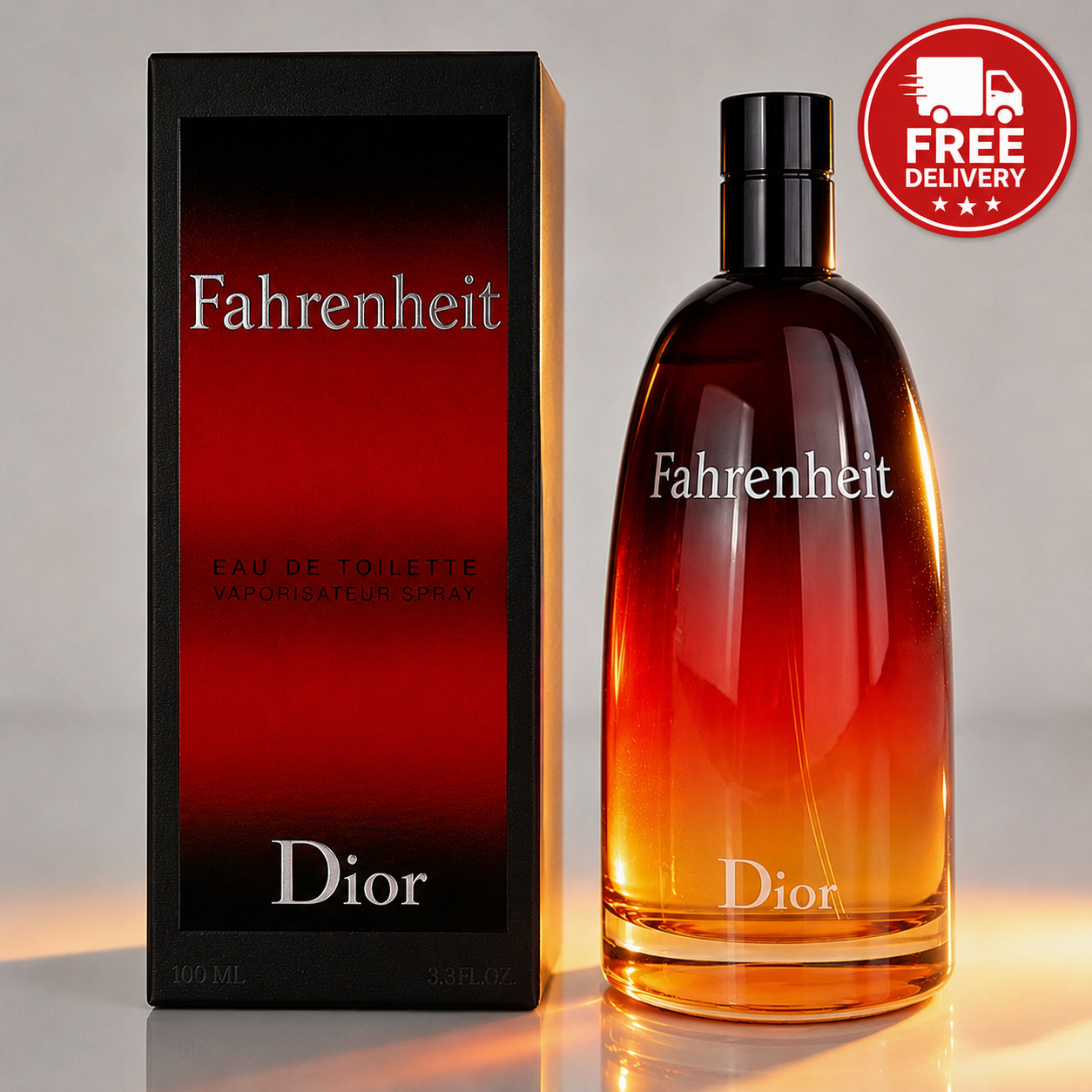 New In Box Gift Spray Fahrenheit 3.4 oz /100ML Eau De Toilette for Men Fast Ship