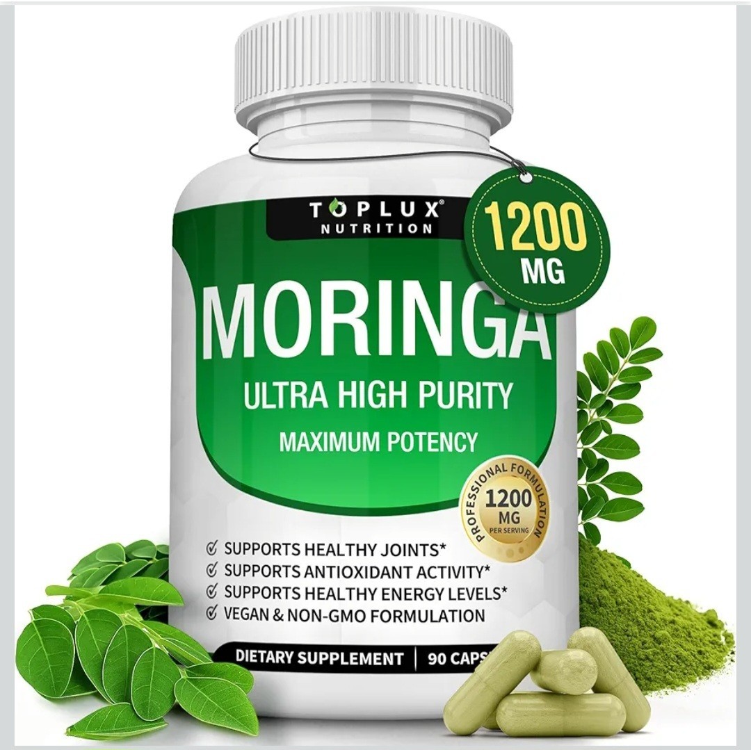 Toplux Nutrition Moringa 1200mg Superfood Antioxidant Immune 90 Capsules