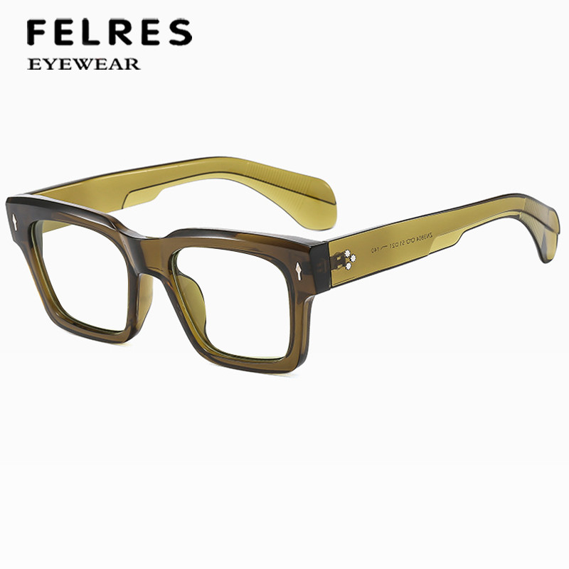 Men Women Thick Frame Reading Glasses Blue Light Blocking Fashion Glasses