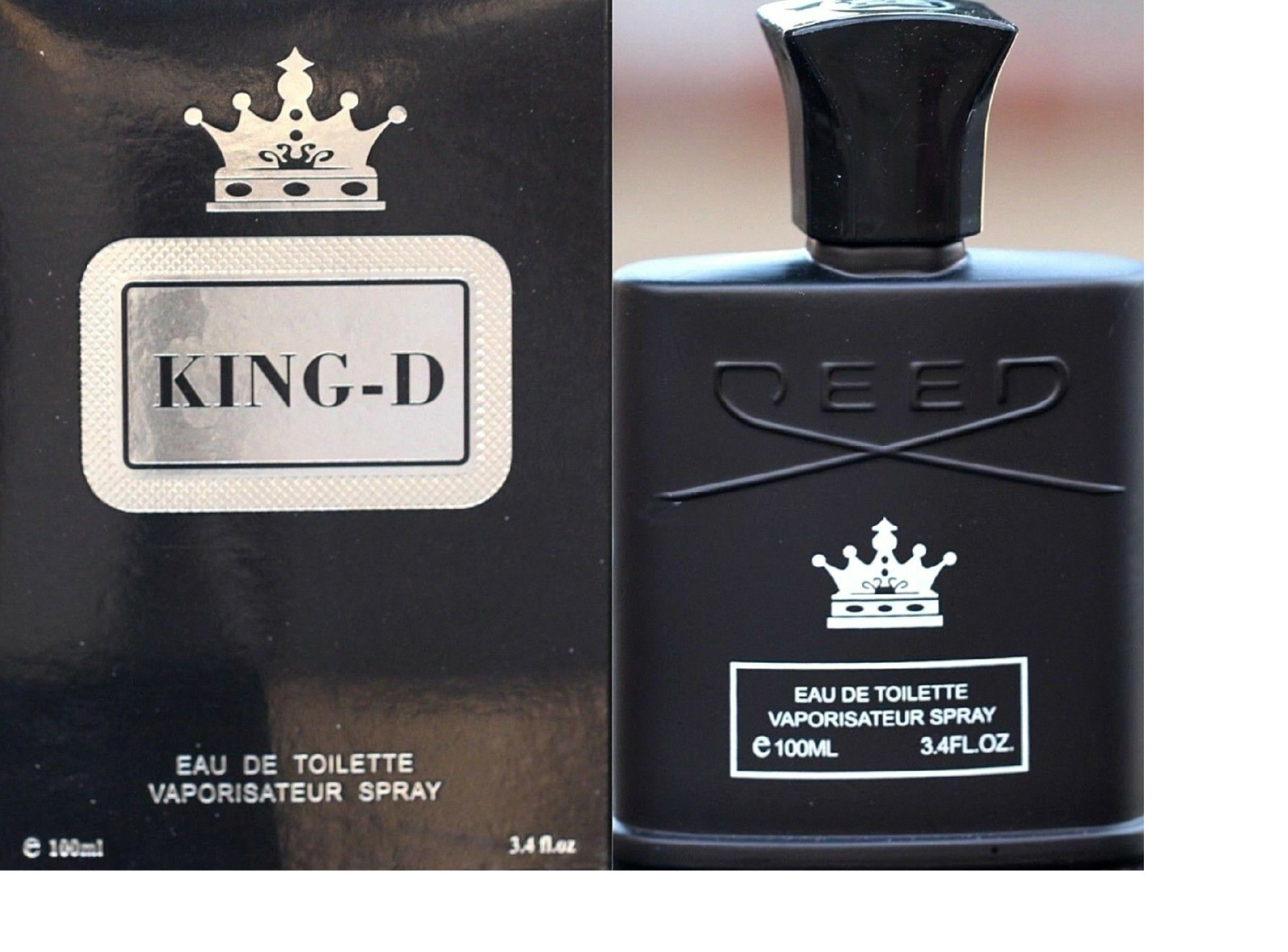 KING D MEN EAU DE COLOGNE TOILETTE PARFUM PERFUME 3.4 OZ BLACK