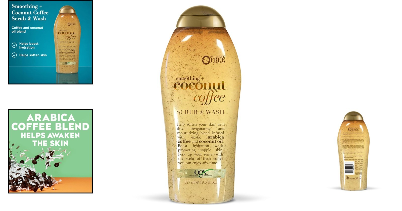 OGX Coconut Coffee Exfoliating Body Scrub & Wash – Hydrate & Renew