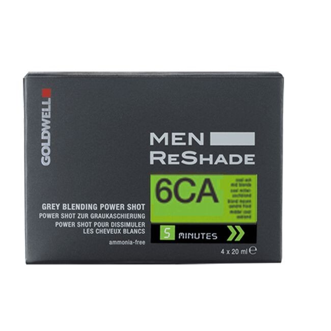 Goldwell Men Reshade 6CA Cool Ash Dark Blonde, 4 x 20ml / 0.6 oz