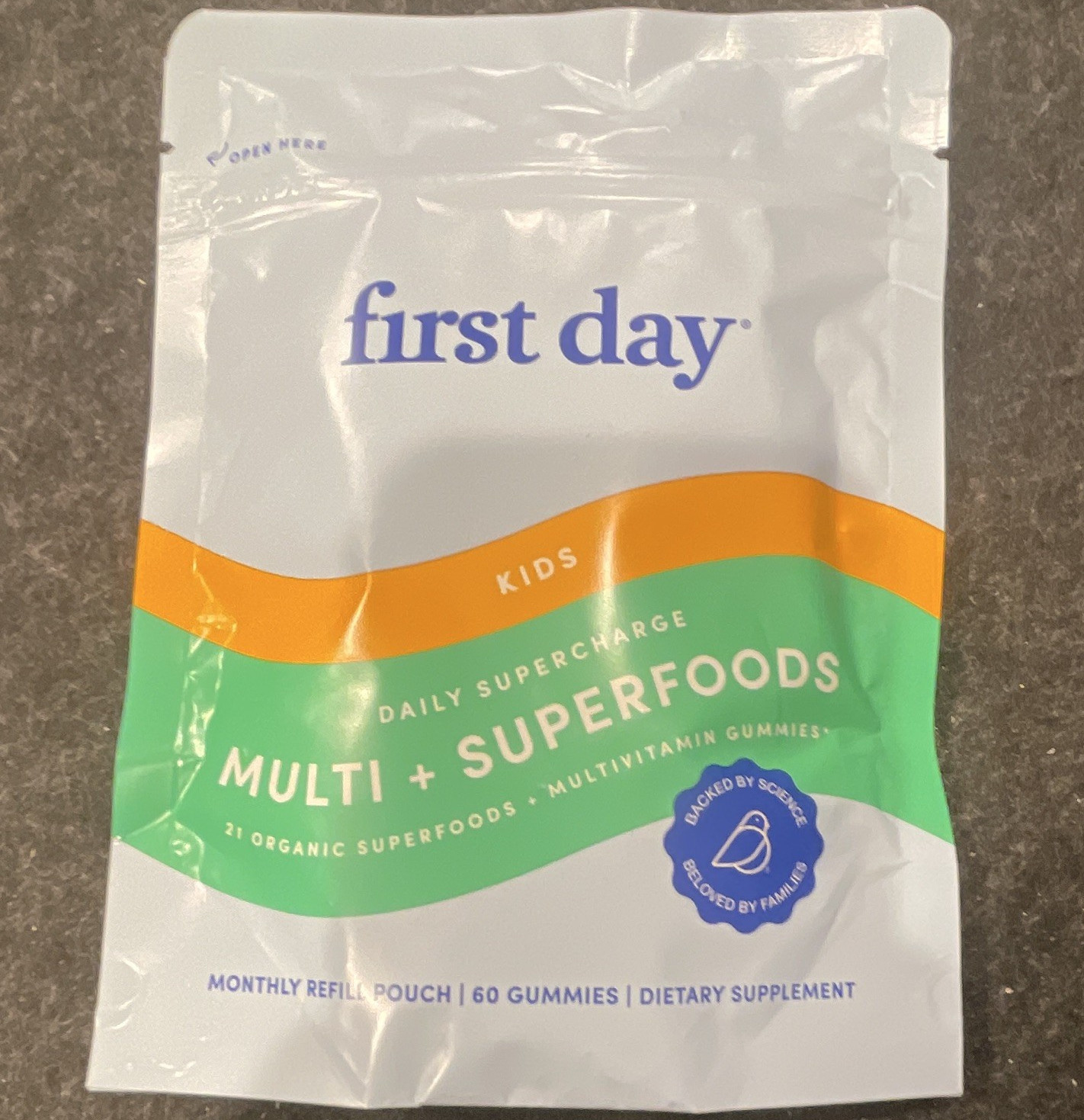 first day Kids Multivitamin Superfoods Gummies Fruit Punch Non-GMO 60 Count