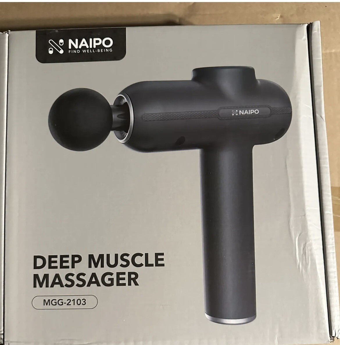 Massage Gun Naipo 5 Heads Muscle 35dB Super Quiet 20 Days Long Battery MGG-2103