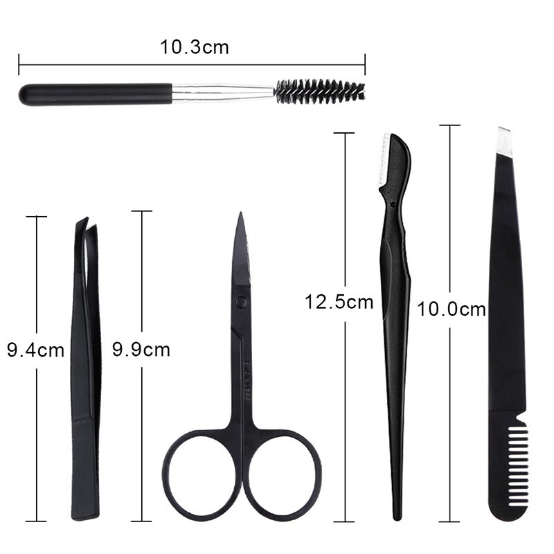 11/9/6/4Pcs Eyebrow Grooming Tools Razor Brush Kit Facial Trimmer Tweezers Comb