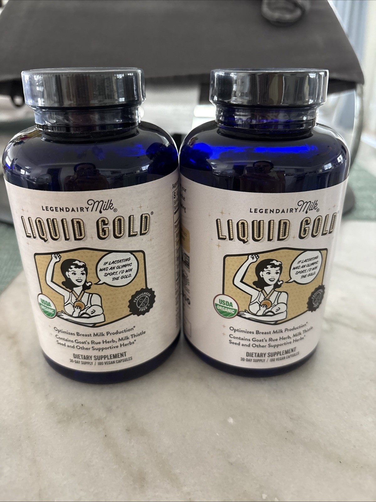 2 Pack Legendary Milk LIQUID GOLD Supplements 2 Month Supply 360 Vegan Capsules