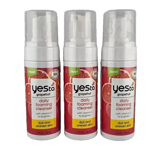 3 Yes To, Daily Foaming Cleanser, Grapefruit, 5 fl oz (150 ml) Each