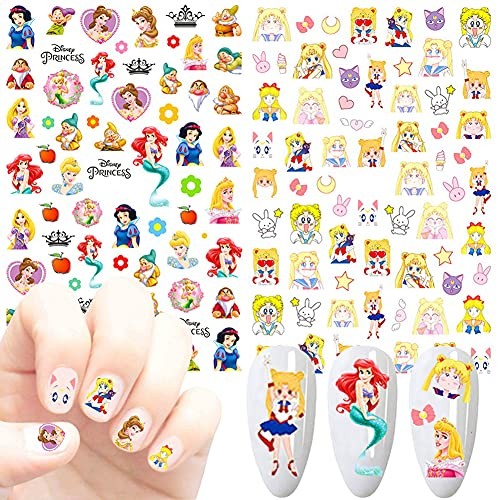 Cartoon Nail Art Stickers Cute Cartoon Nail Decals 3D Self-Adhesive Nail Art