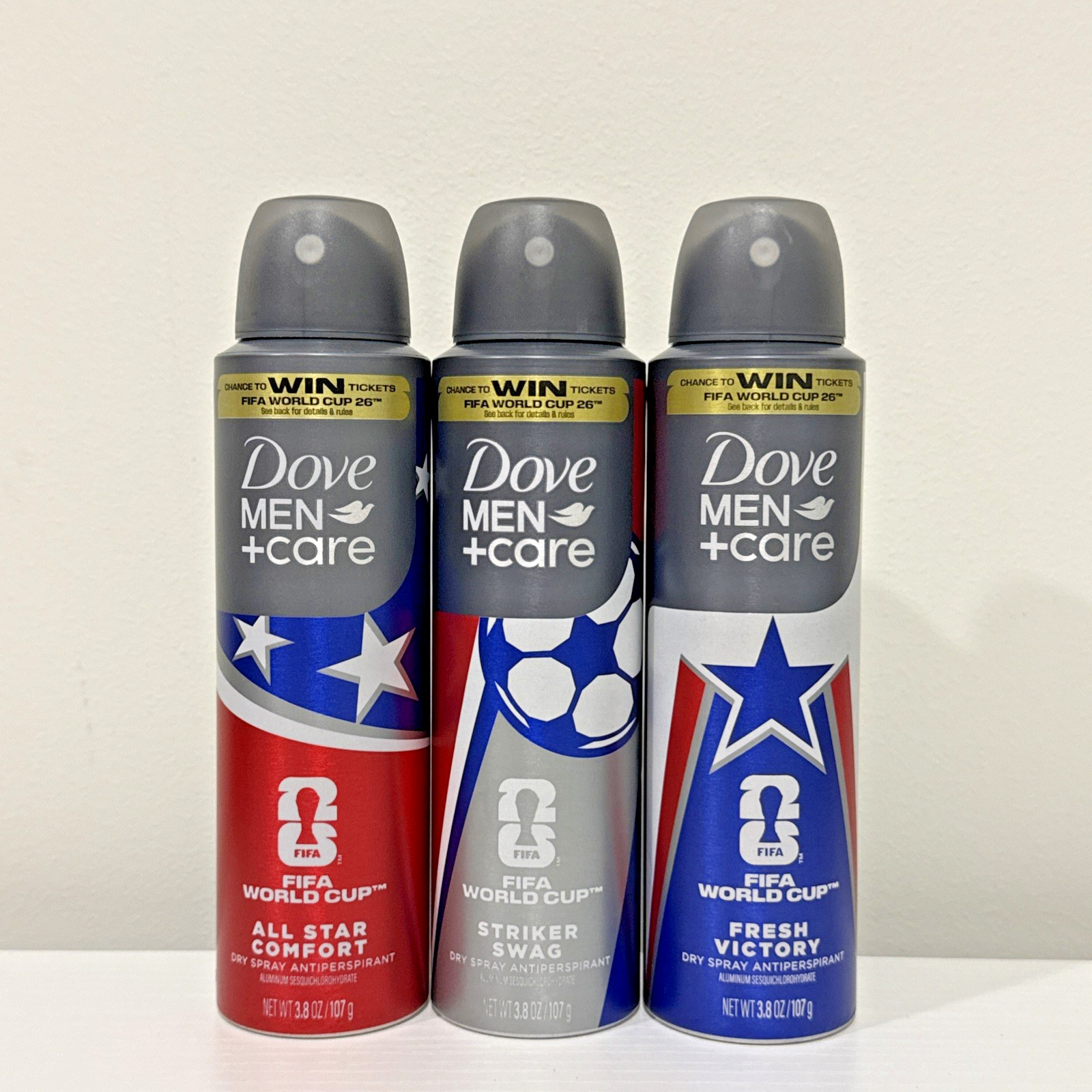 3 PK Dove Men+Care Dry Spray FIFA World Cup 2026 Limited Edition – EXP 2027/28