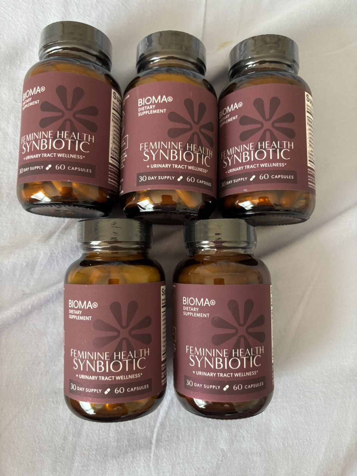 5 sealed bottles of BIOMA Feminine Health Synbiotic Urinary Tract Wellness NEW