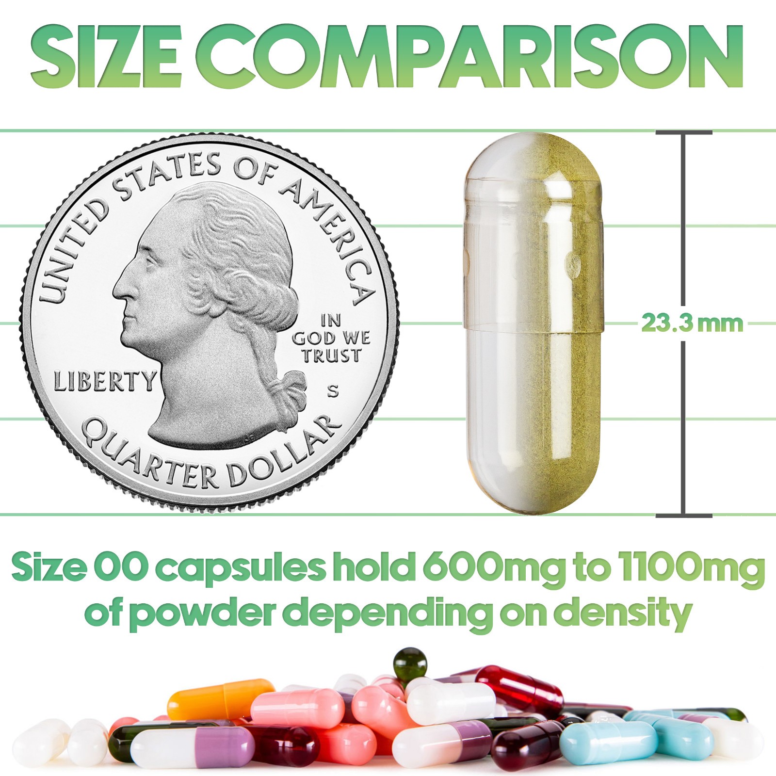 Size 00 Clear Empty Vegan Capsules Vegetarian Veggie Capsules Pills Caps Vegi