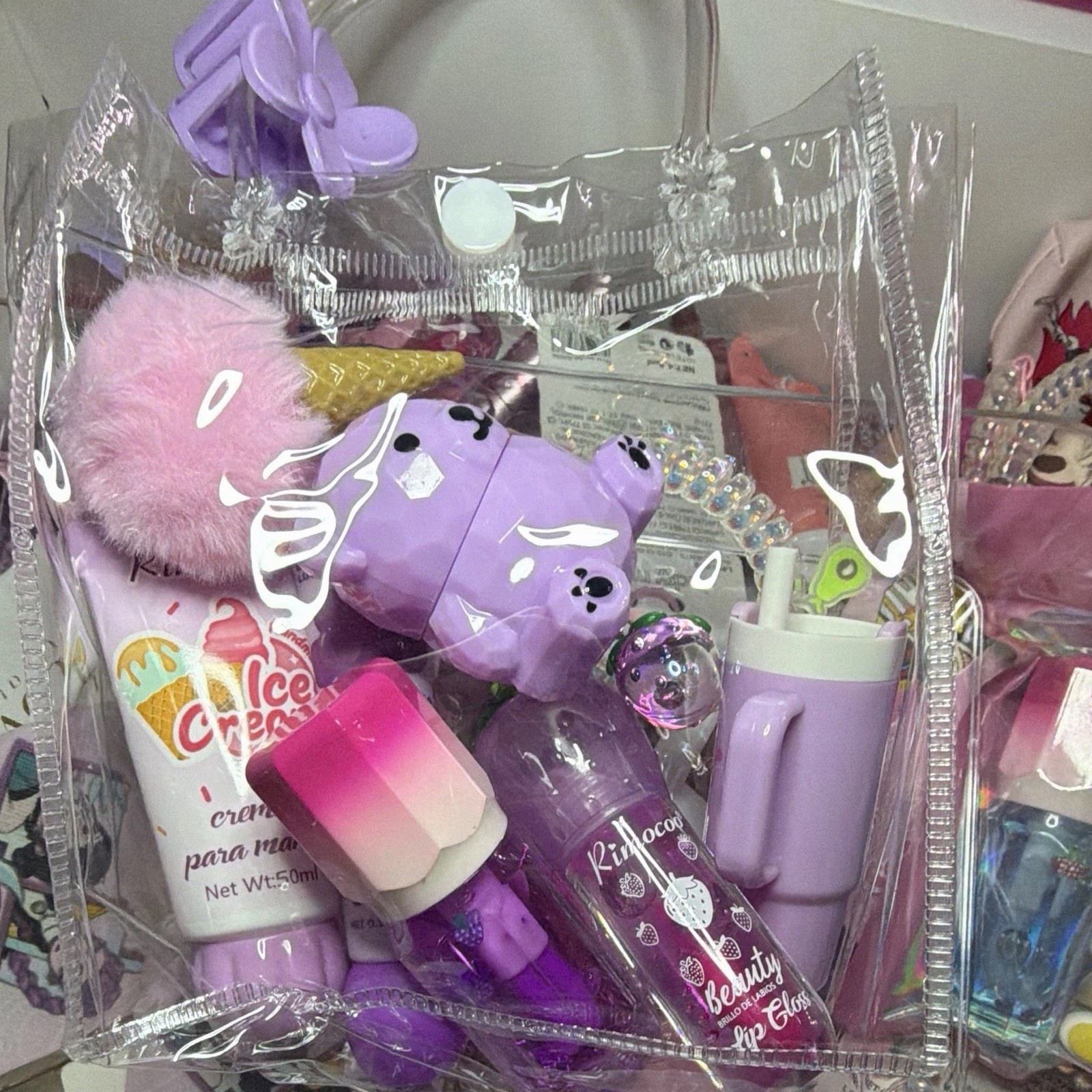Bath & Body Mixed Items Lip Care Multipack Gift Set, Cartoon, Multicolor, Bag