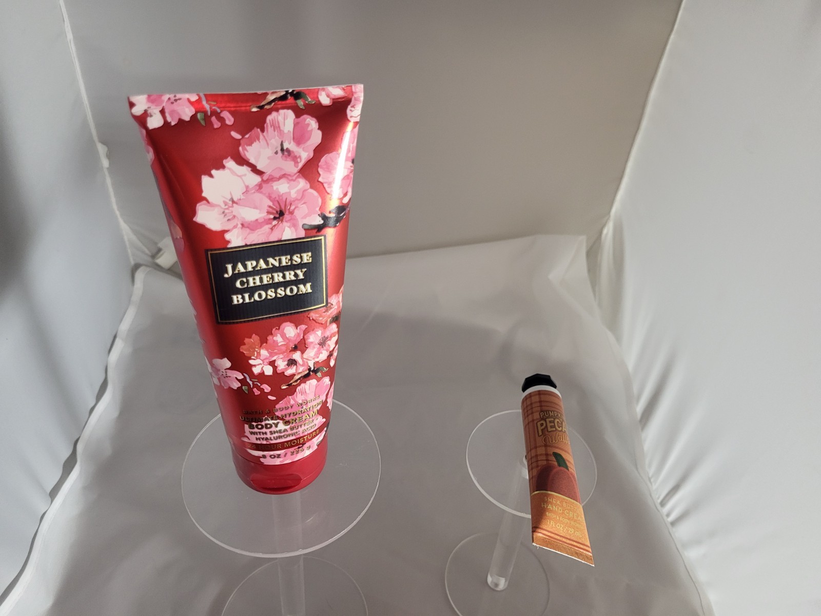 Bath & Body works JAPANESE CHERRY BLOSSOM Lotion 8 oz And Pumpkin Pecan Waffle