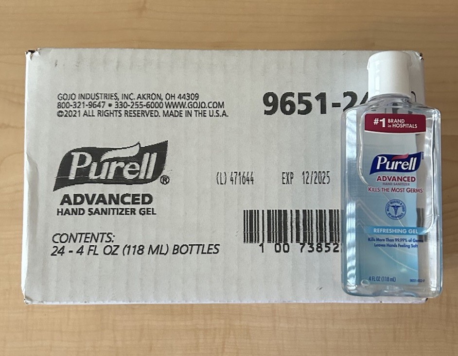 (24) Pack Purell Advanced Hand Sanitizer 4 Oz Each Flip Top Gel Bottle Exp 12/25