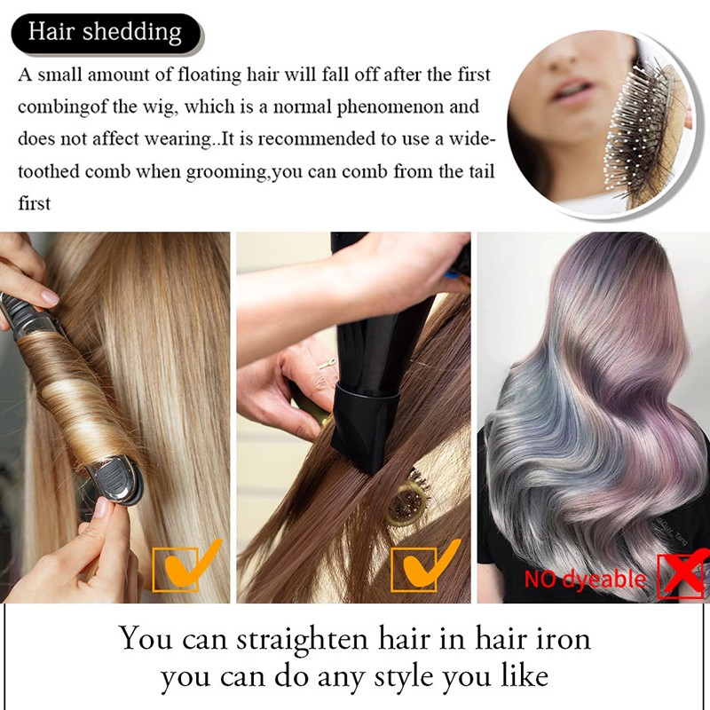 Long Straight Dress Up Wigs With Bangs Synthetic Hair Mixed blonde