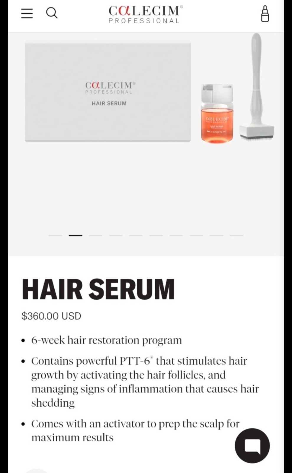 Calecim Professional – Advanced Stem Cell Hair Regrowth Serum System 6 x 5 ml