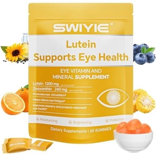Swiyie Lutein Gummies – Eye Vitamin & Mineral Supplement with 20mg Lutein & 4mg