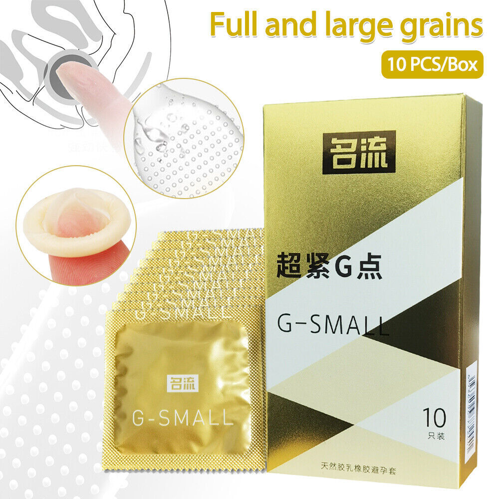 10Pc Small Size Tight Condoms Ultra Thin Latex Condom Men Products 45MM Spike