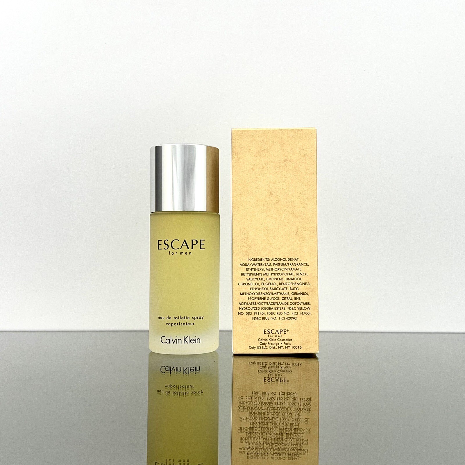 ESCAPE (frosted bottle) by CALVIN KLEIN for Men 3.4oz EDT Spr RARE-VINTAGE (BD02