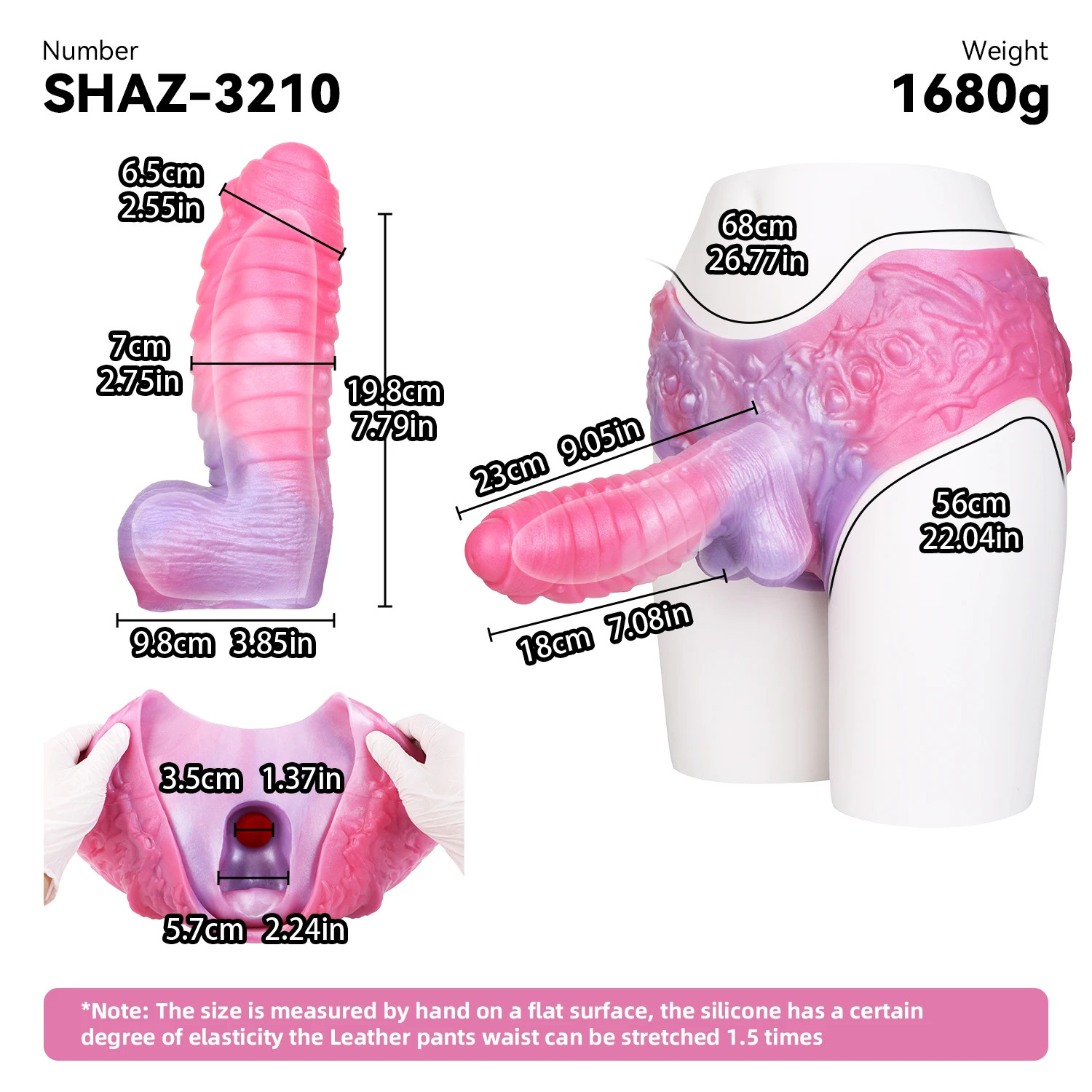 Wearable Hollow Penis Sleeve Hollow Silicone Pants Reusable Condom Extender Men