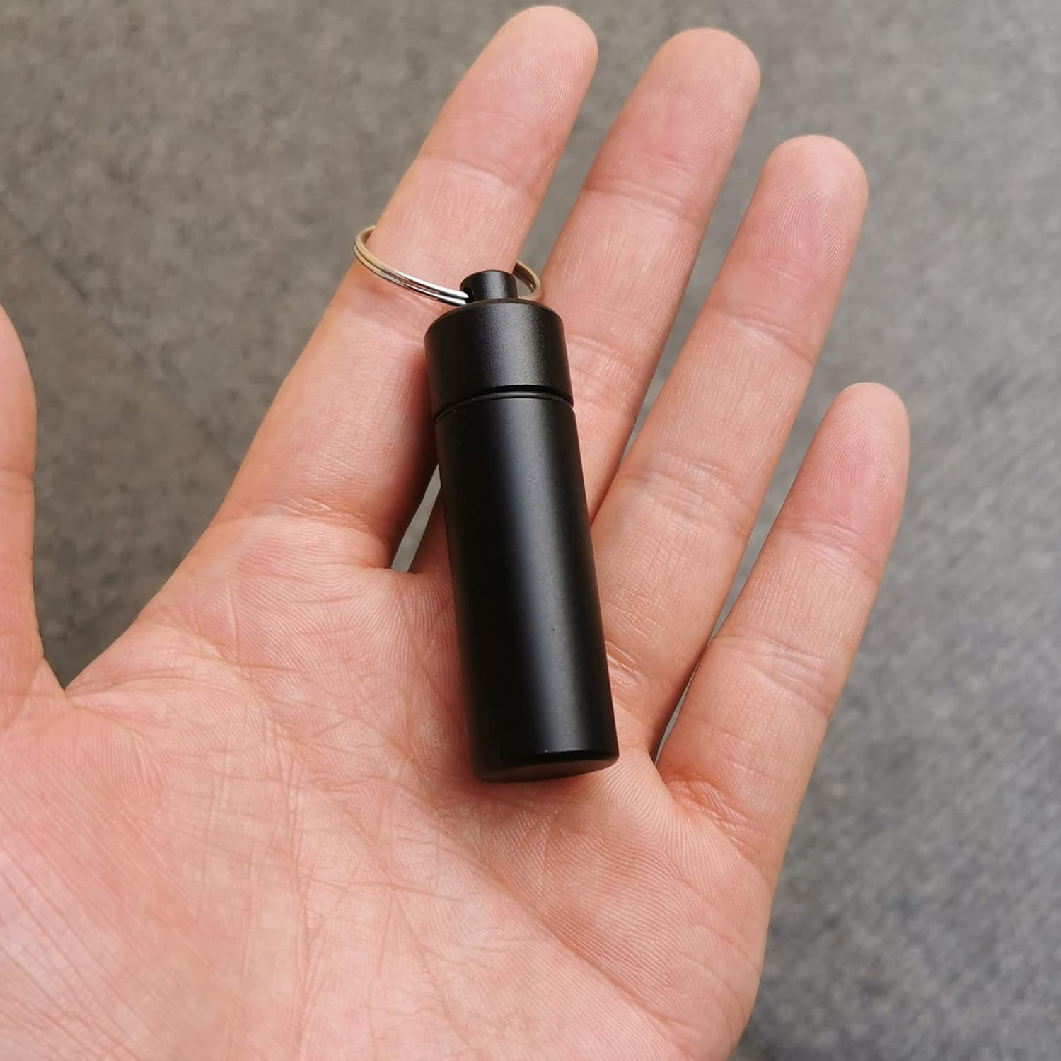 Small Pill Box Waterproof Keychain Pill Holder Portable Travel Pill Container Me