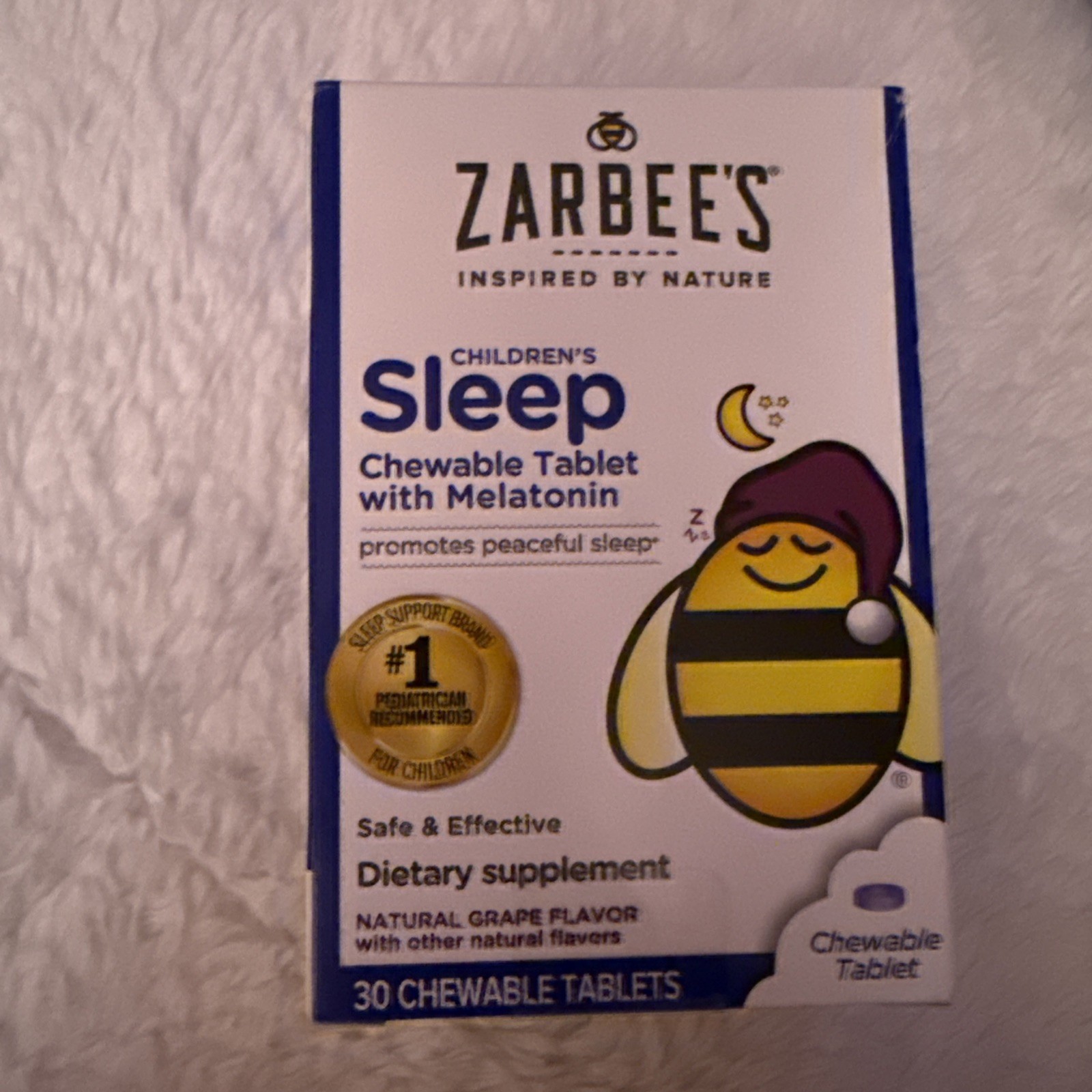 Zarbee’s Children’s Sleep Chewable Tablet with Melatonin 30 count 02/2026