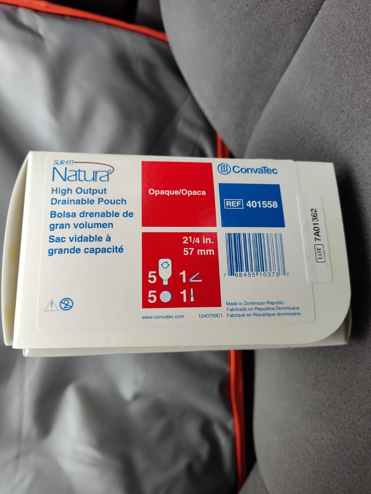 Ostomy Bags ConvaTec Sur-Fit Natura Drainable 2-1/4″ Flange 1 BOX OF 5CT
