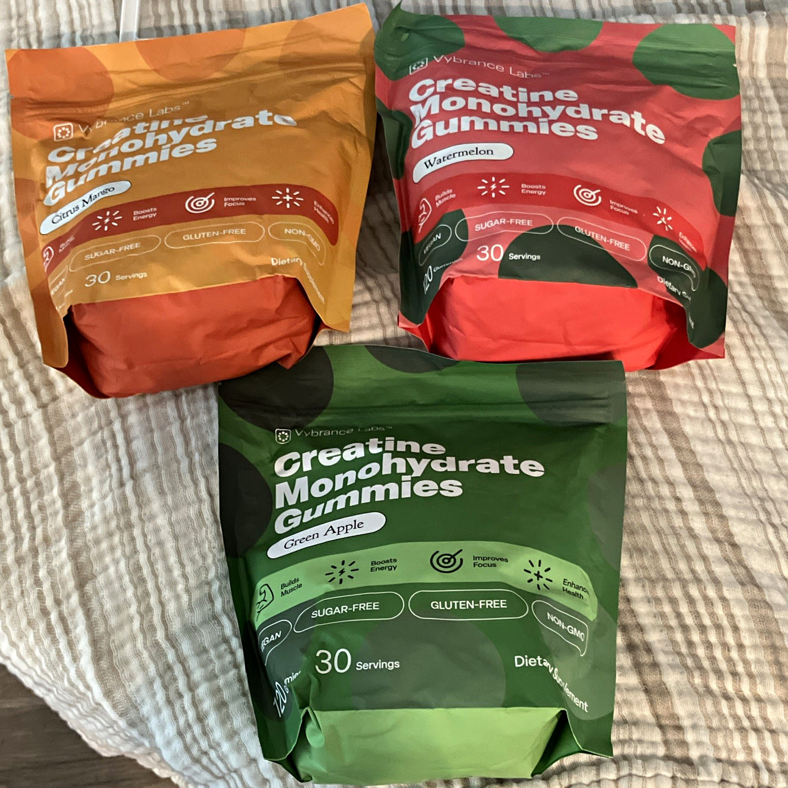 Vybrance Labs Creatine Monohydrate Gummies 30 Servings Vegan Sugar-Free