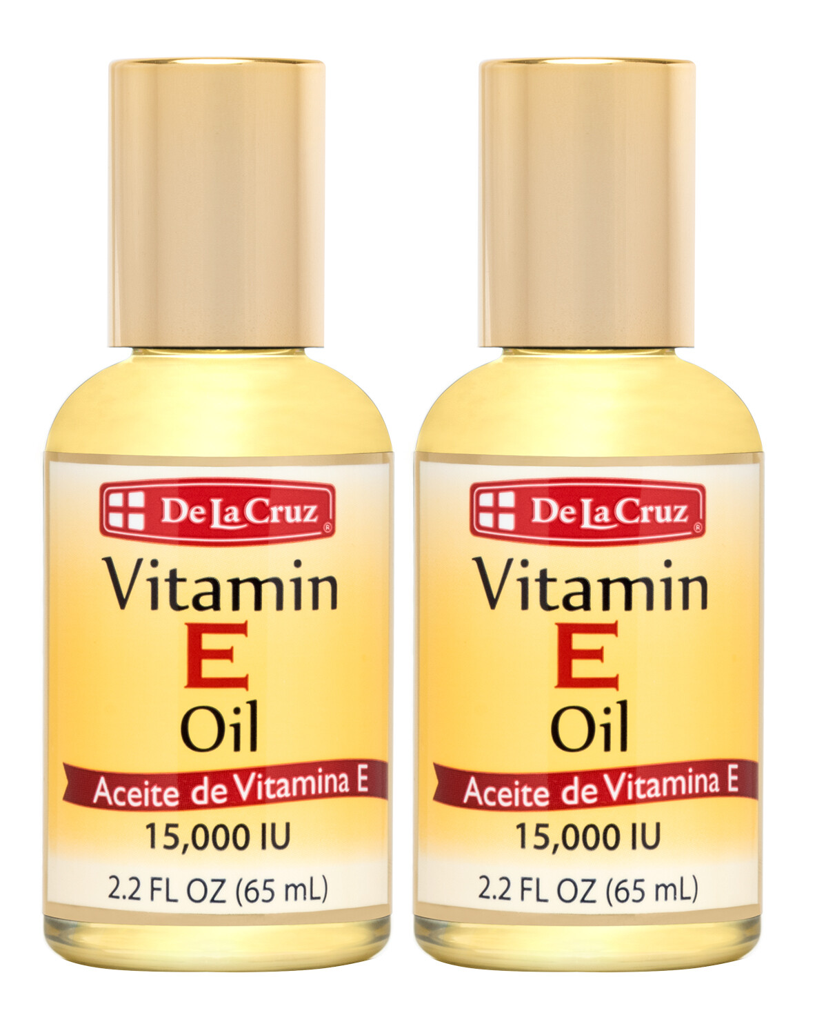 De La Cruz 15,000 IU Vitamin E Oil 2.2 FL OZ / bottled in USA (2 BOTTLES)