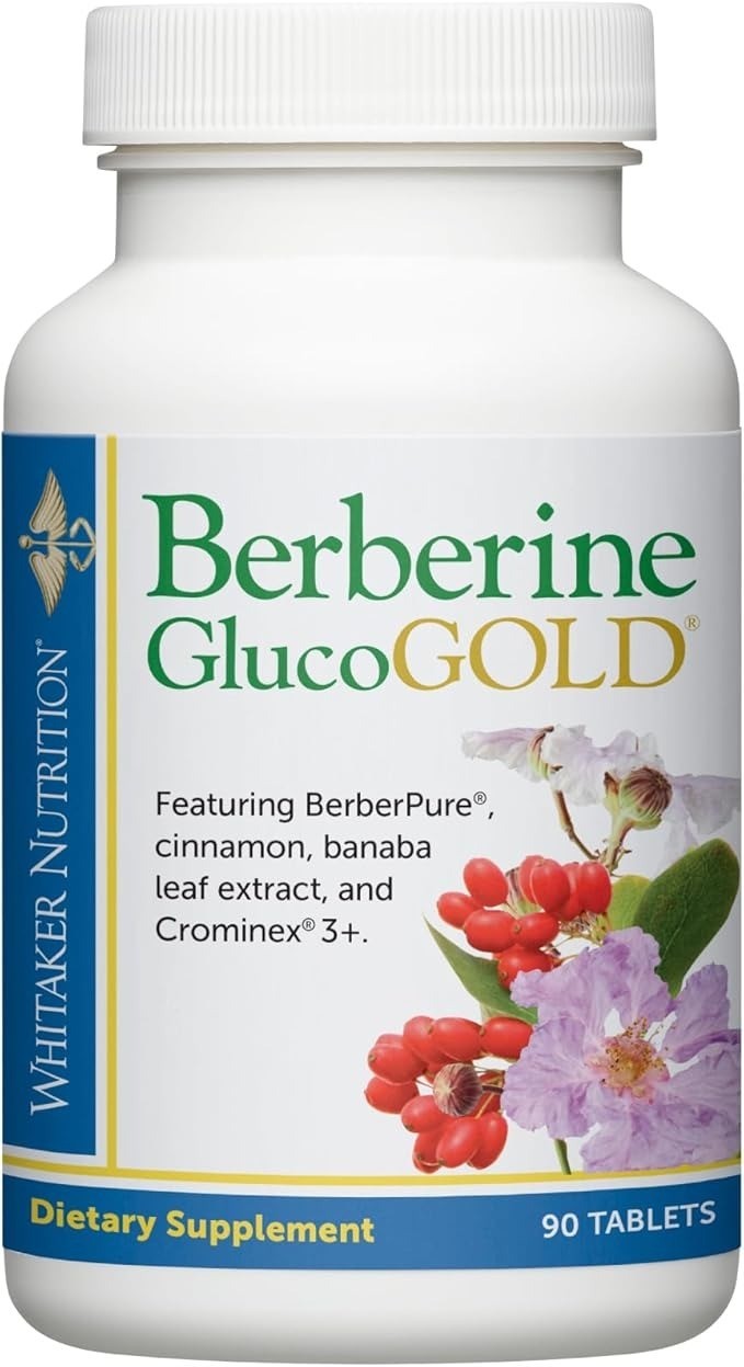 Dr. Whitaker GlucoGold Berberine 90 Tablets – New And Sealed – 12/2027