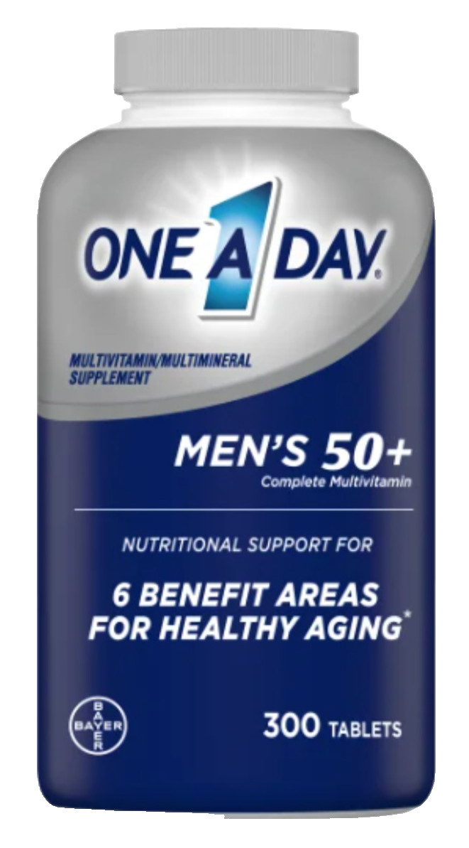 300 TABLETS 1 – One A Day Men’s 50+ Healthy Advantage Multivitamin/Multimineral