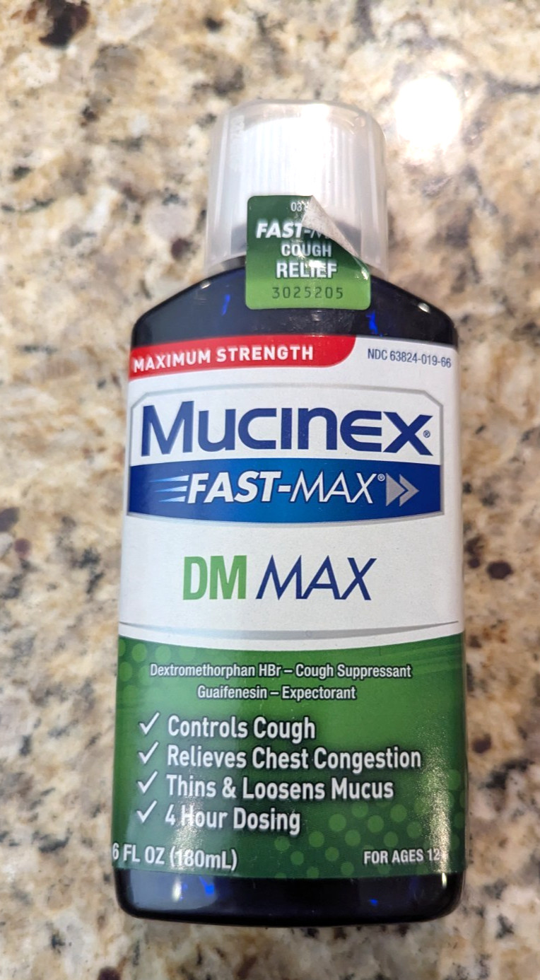 MucinexDM DM Liquid, Controls Cough Relieves Chest Congestion, Mucus, 6.0 fl oz