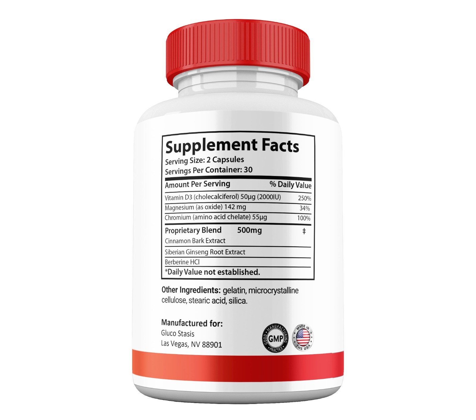 Gluco Stasis Blood Balance Capsules, Max Strength , GlucoStasis Pills (5 Pack)