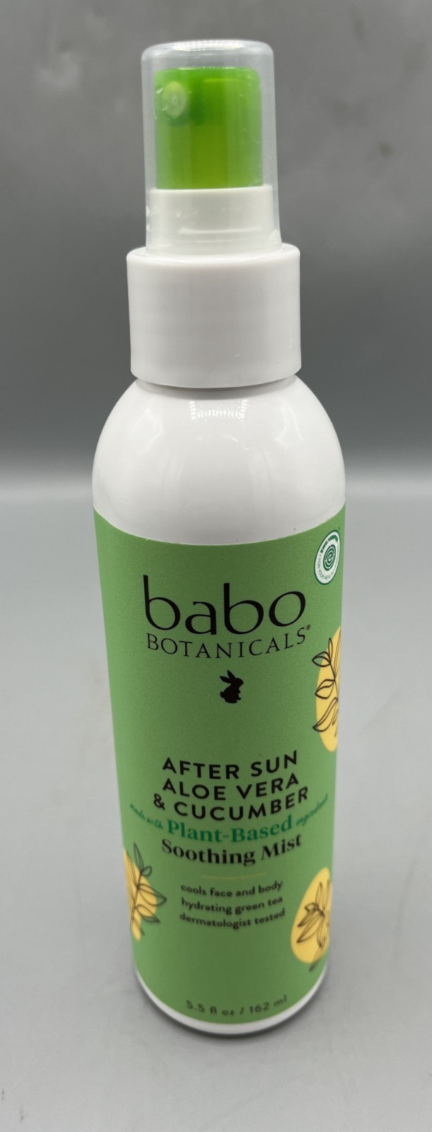 After Sun Aloe Vera And Cucumber Soothing Mist 5.5 Oz By Babo Botanicals NEW