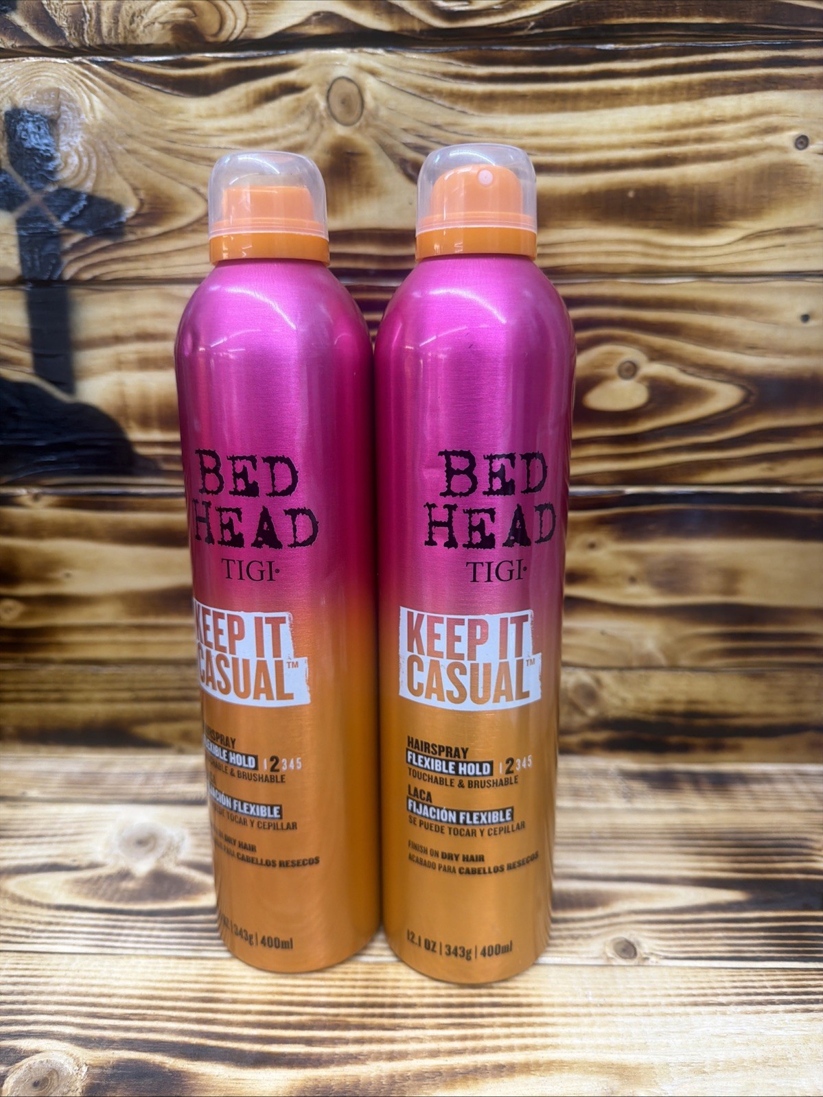 2 PACK Bed Head TIGI Keep It Casual Hairspray – No 2 Flexible Hold 12.1 oz EACH