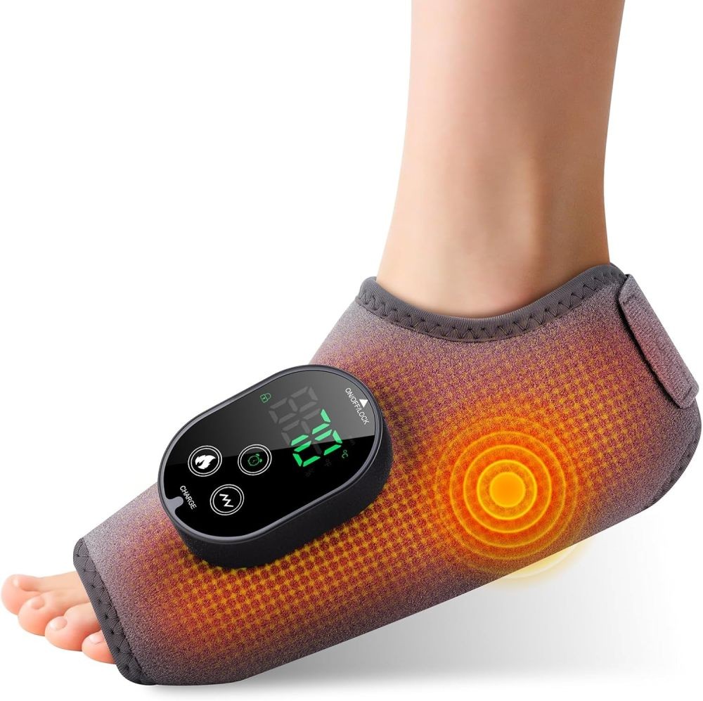 Cordless Foot and Ankle Massager Pain Relief 6 Heating Levels, 3 Vibration Modes