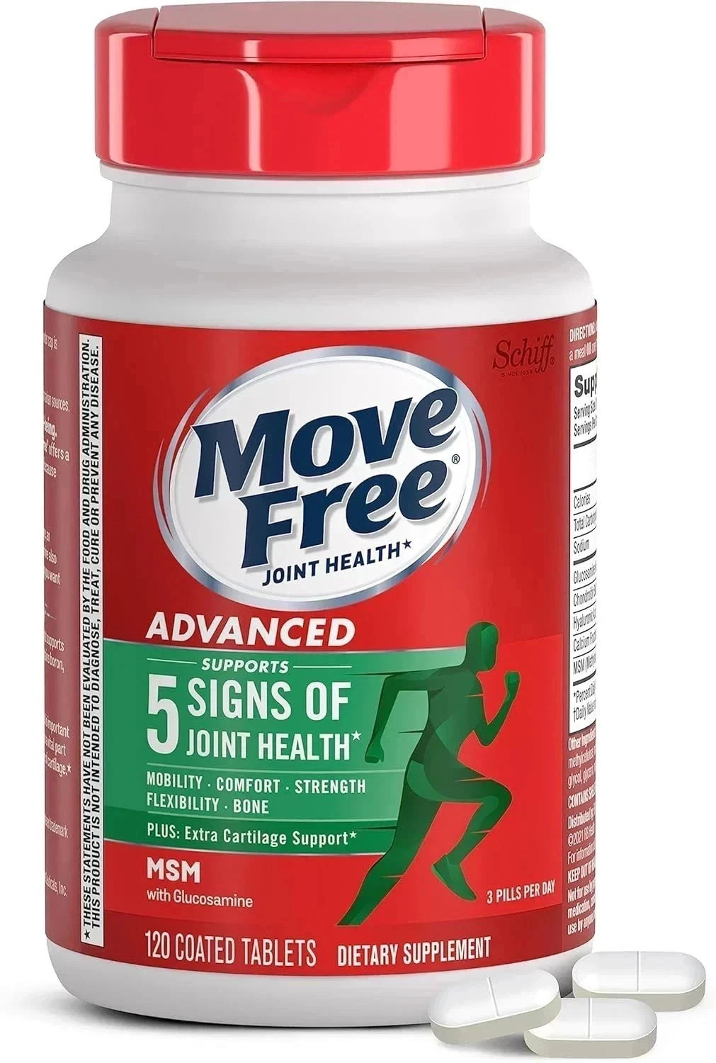 Move Free Advanced Glucosamine Chondroitin MSM Joint Support Supplement 120 Caps