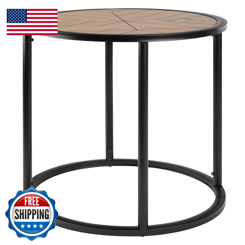 Canarm Birkett Round Metal Side Table 15.75 W X 15.75 H X 23.63 D – Casual