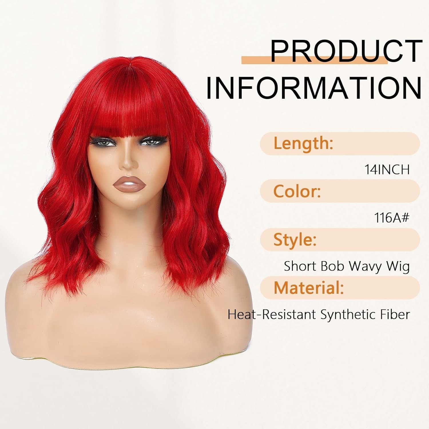 Mixed Blonde Bob Wavy Wigs with Bangs, Short Grey Blonde Bob Wig Loose Wave Synt