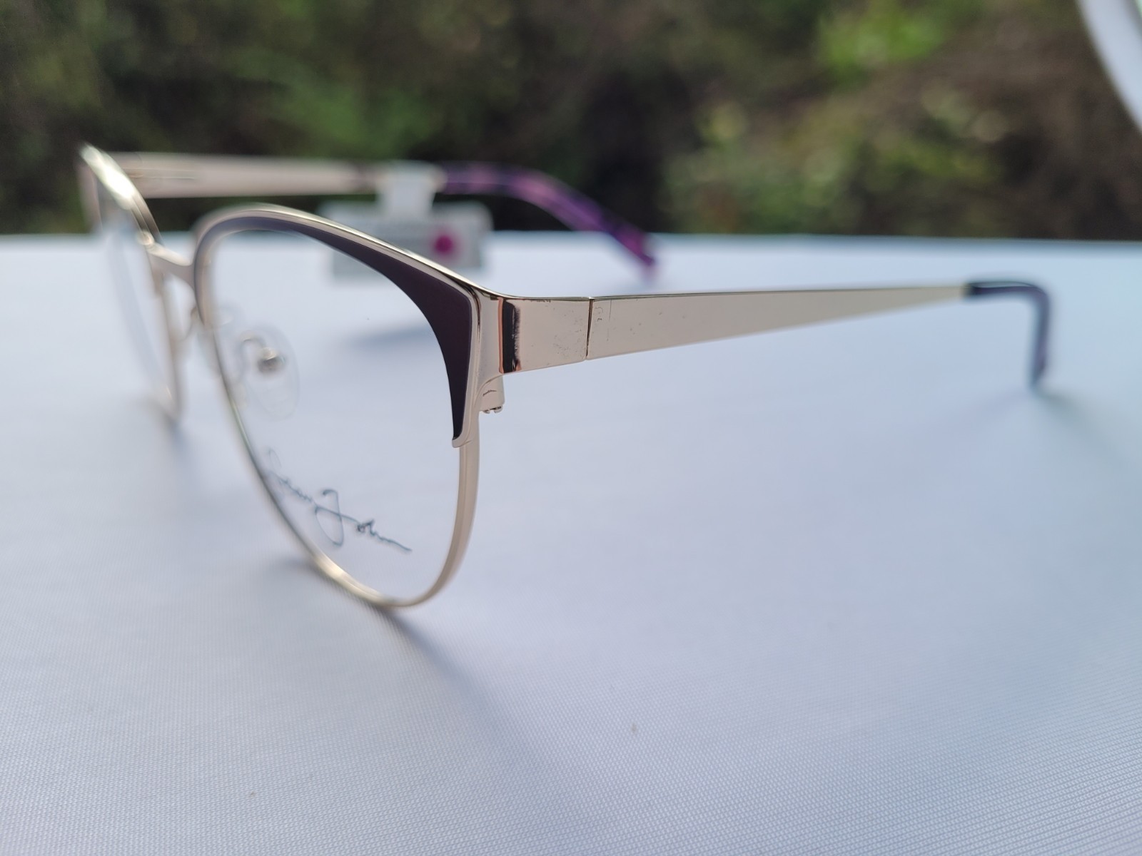 Sean John SJLO6009W Matte Eggplant Shiny Light Gold Eyeglass Frame 54 21 140